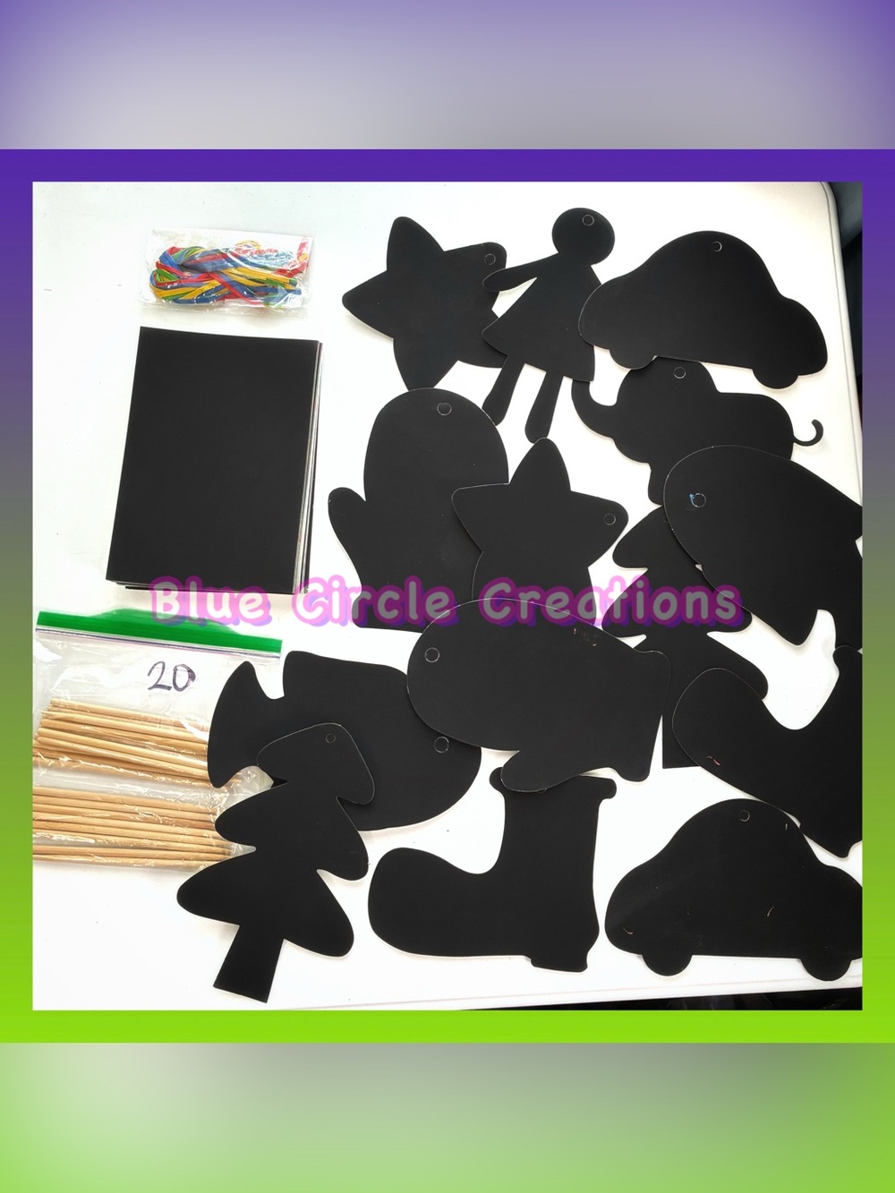Scratch Art Paper Rainbow Crafts for Kids Black Magic Scratch Off Craft 48+ pcs